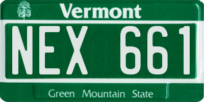 VT license plate NEX661