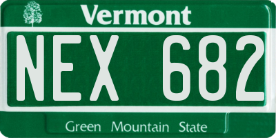 VT license plate NEX682
