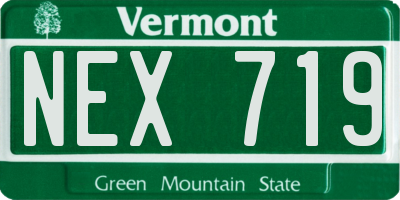 VT license plate NEX719