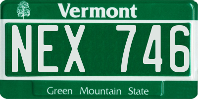 VT license plate NEX746