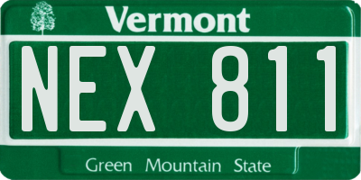 VT license plate NEX811