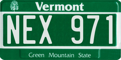 VT license plate NEX971