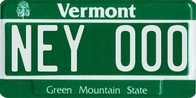 VT license plate NEY000