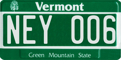 VT license plate NEY006