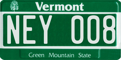 VT license plate NEY008