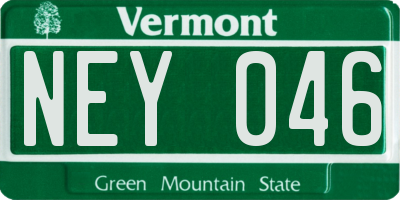 VT license plate NEY046
