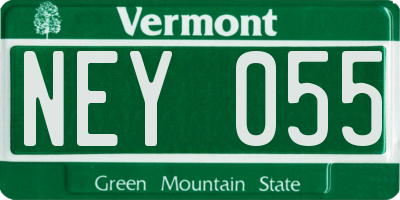 VT license plate NEY055
