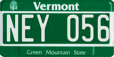 VT license plate NEY056