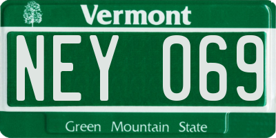 VT license plate NEY069