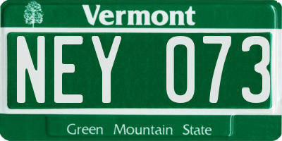 VT license plate NEY073