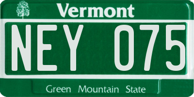 VT license plate NEY075