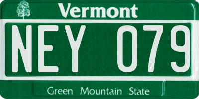 VT license plate NEY079