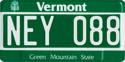 VT license plate NEY088