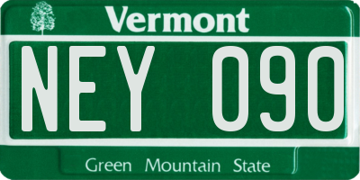 VT license plate NEY090