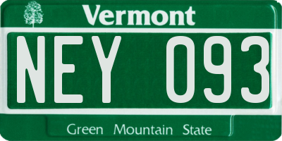 VT license plate NEY093