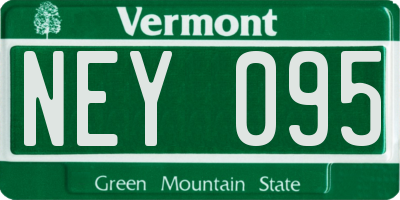 VT license plate NEY095