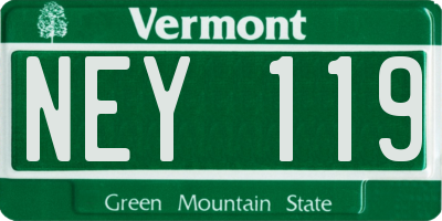 VT license plate NEY119