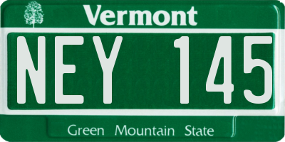 VT license plate NEY145