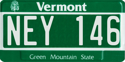VT license plate NEY146
