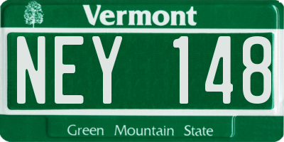 VT license plate NEY148
