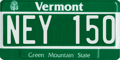 VT license plate NEY150
