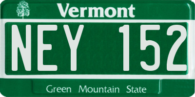 VT license plate NEY152