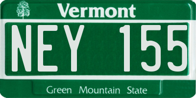 VT license plate NEY155