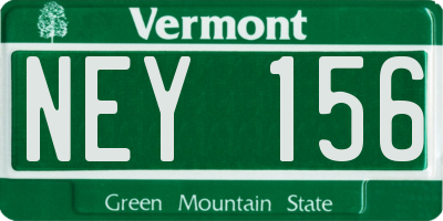 VT license plate NEY156