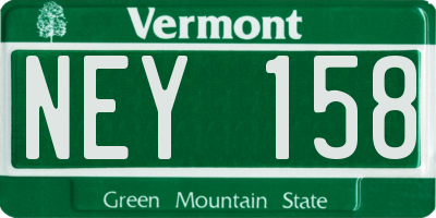 VT license plate NEY158