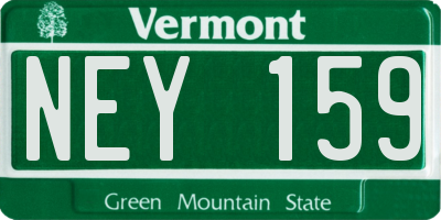 VT license plate NEY159