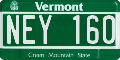 VT license plate NEY160