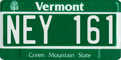 VT license plate NEY161