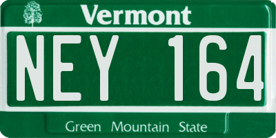 VT license plate NEY164