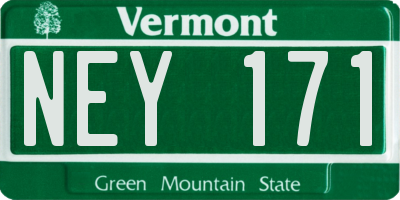 VT license plate NEY171
