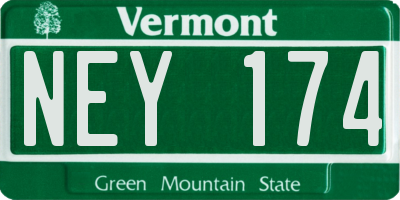 VT license plate NEY174