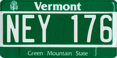 VT license plate NEY176