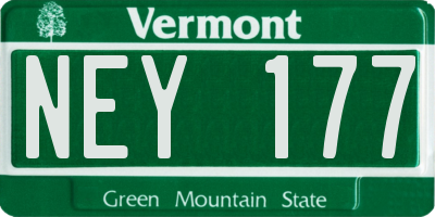 VT license plate NEY177