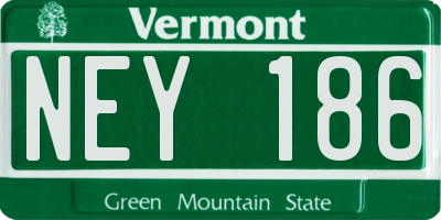 VT license plate NEY186