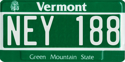 VT license plate NEY188