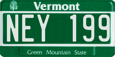 VT license plate NEY199