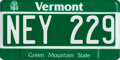 VT license plate NEY229