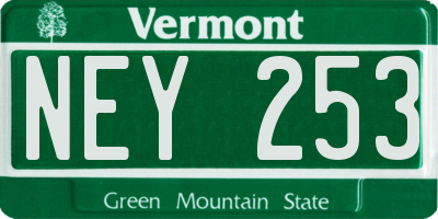 VT license plate NEY253