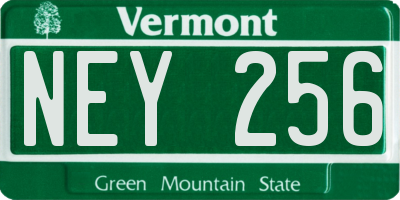 VT license plate NEY256