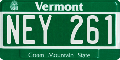 VT license plate NEY261