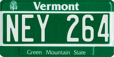 VT license plate NEY264