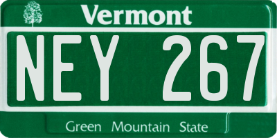 VT license plate NEY267
