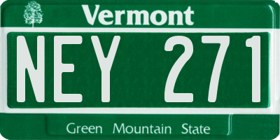 VT license plate NEY271