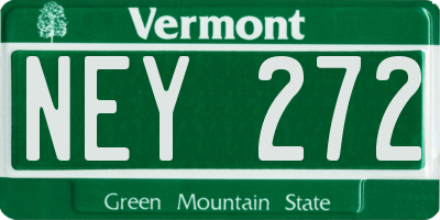 VT license plate NEY272