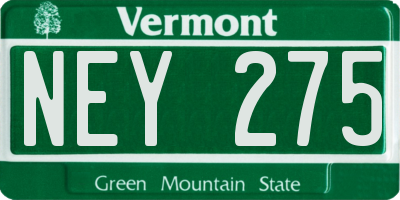 VT license plate NEY275