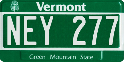VT license plate NEY277